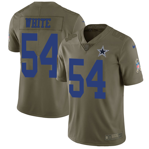 Nike Cowboys #54 Randy White Olive Men's Stitched NFL Limited Salute To Service Jersey